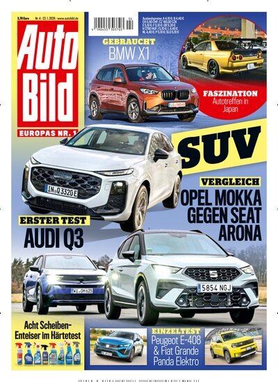 Titelbild der Ausgabe 4/2026 von Auto Bild. Diese Zeitschrift und viele weitere Automagazine und Motorradzeitschriften als Abo oder epaper bei United Kiosk online kaufen.