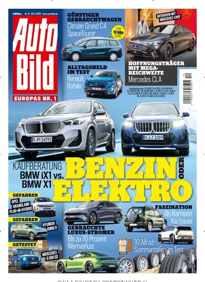Titelbild der Ausgabe 12/2025 von Auto Bild. Diese Zeitschrift und viele weitere Automagazine und Motorradzeitschriften als Abo oder epaper bei United Kiosk online kaufen.