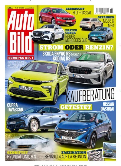 Titelbild der Ausgabe 15/2026 von Auto Bild. Diese Zeitschrift und viele weitere Automagazine und Motorradzeitschriften als Abo oder epaper bei United Kiosk online kaufen.