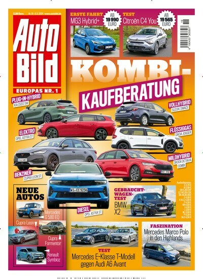 Titelbild der Ausgabe 19/2024 von Auto Bild. Diese Zeitschrift und viele weitere Automagazine und Motorradzeitschriften als Abo oder epaper bei United Kiosk online kaufen.