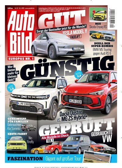 Titelbild der Ausgabe 20/2025 von Auto Bild. Diese Zeitschrift und viele weitere Automagazine und Motorradzeitschriften als Abo oder epaper bei United Kiosk online kaufen.