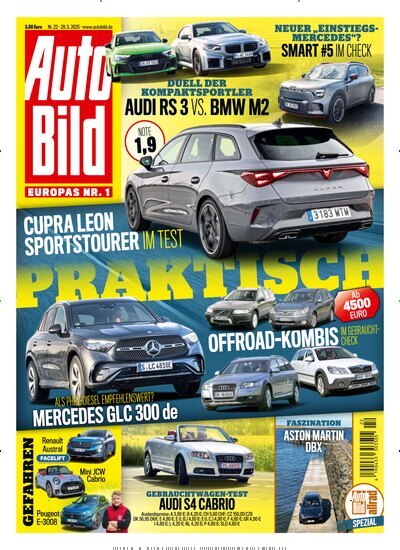 Titelbild der Ausgabe 22/2025 von Auto Bild. Diese Zeitschrift und viele weitere Automagazine und Motorradzeitschriften als Abo oder epaper bei United Kiosk online kaufen.