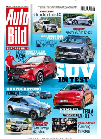 Titelbild der Ausgabe 29/2025 von Auto Bild. Diese Zeitschrift und viele weitere Automagazine und Motorradzeitschriften als Abo oder epaper bei United Kiosk online kaufen.