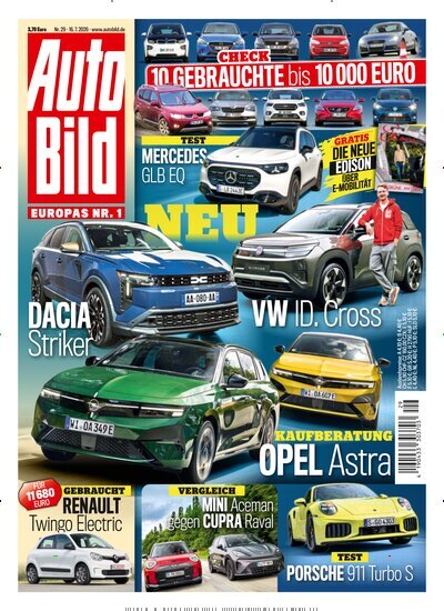 Titelbild der Ausgabe 29/2026 von Auto Bild. Diese Zeitschrift und viele weitere Automagazine und Motorradzeitschriften als Abo oder epaper bei United Kiosk online kaufen.
