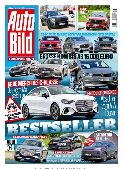 Titelbild der Ausgabe 31/2026 von Auto Bild. Diese Zeitschrift und viele weitere Automagazine und Motorradzeitschriften als Abo oder epaper bei United Kiosk online kaufen.