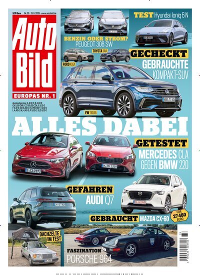 Titelbild der Ausgabe 33/2026 von Auto Bild. Diese Zeitschrift und viele weitere Automagazine und Motorradzeitschriften als Abo oder epaper bei United Kiosk online kaufen.