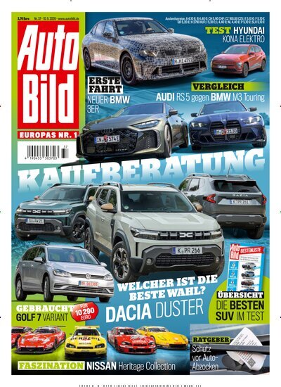 Titelbild der Ausgabe 37/2026 von Auto Bild. Diese Zeitschrift und viele weitere Automagazine und Motorradzeitschriften als Abo oder epaper bei United Kiosk online kaufen.