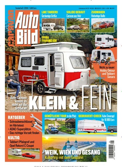 Titelbild der Ausgabe 1/2024 von Auto Bild caravan. Diese Zeitschrift und viele weitere Automagazine und Motorradzeitschriften als Abo oder epaper bei United Kiosk online kaufen.