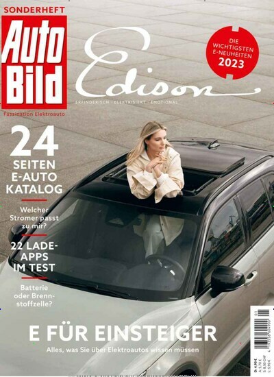 Titelbild der Ausgabe 1/2022 von Auto Bild Edison. Diese Zeitschrift und viele weitere Automagazine und Motorradzeitschriften als Abo oder epaper bei United Kiosk online kaufen.