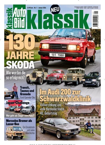 Titelbild der Ausgabe 1/2026 von Auto Bild klassik. Diese Zeitschrift und viele weitere Automagazine und Motorradzeitschriften als Abo oder epaper bei United Kiosk online kaufen.