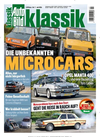 Titelbild der Ausgabe 7/2026 von Auto Bild klassik. Diese Zeitschrift und viele weitere Automagazine und Motorradzeitschriften als Abo oder epaper bei United Kiosk online kaufen.