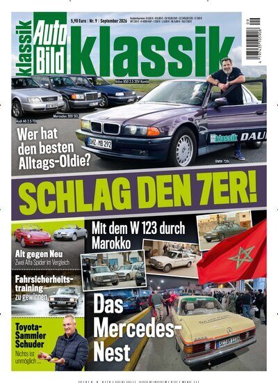 Titelbild der Ausgabe 9/2026 von Auto Bild klassik. Diese Zeitschrift und viele weitere Automagazine und Motorradzeitschriften als Abo oder epaper bei United Kiosk online kaufen.