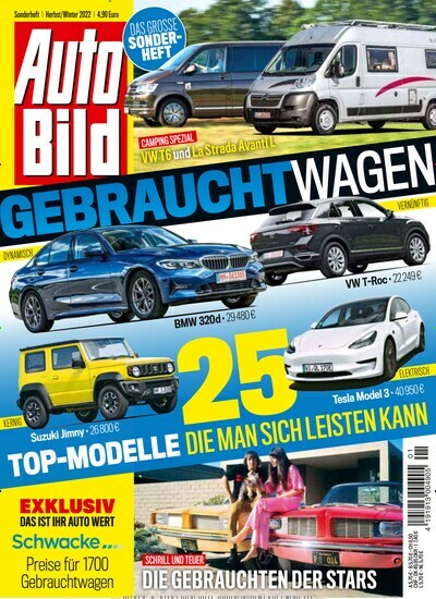Titelbild der Ausgabe 1/2022 von Auto Bild Spezial Gebrauchtwagen. Diese Zeitschrift und viele weitere Automagazine und Motorradzeitschriften als Abo oder epaper bei United Kiosk online kaufen.