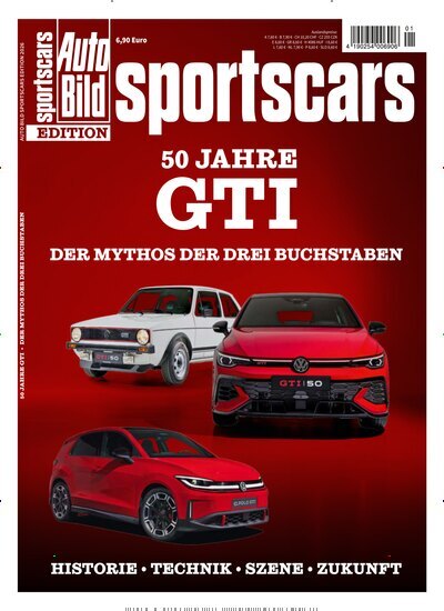 Titelbild der Ausgabe 1/2026 von Auto Bild sportscars Edition. Diese Zeitschrift und viele weitere Automagazine und Motorradzeitschriften als Abo oder epaper bei United Kiosk online kaufen.