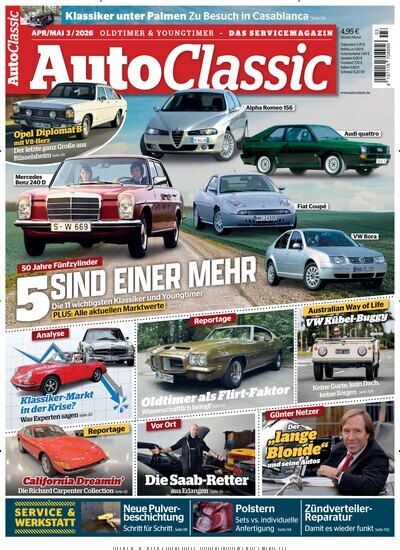 Titelbild der Ausgabe 3/2026 von Auto Classic. Diese Zeitschrift und viele weitere Automagazine und Motorradzeitschriften als Abo oder epaper bei United Kiosk online kaufen.