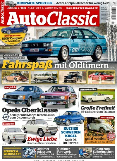 Titelbild der Ausgabe 4/2023 von Auto Classic. Diese Zeitschrift und viele weitere Automagazine und Motorradzeitschriften als Abo oder epaper bei United Kiosk online kaufen.