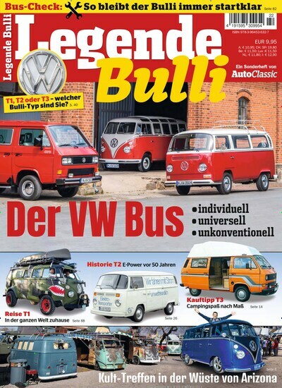 Titelbild der Ausgabe 22/2022 von Auto Classic Sonderheft Legende Bulli. Diese Zeitschrift und viele weitere Automagazine und Motorradzeitschriften als Abo oder epaper bei United Kiosk online kaufen.