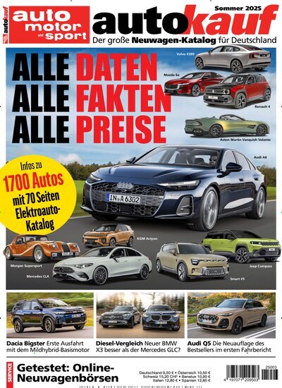 Titelbild der Ausgabe 3/2025 von auto motor sport autokauf. Diese Zeitschrift und viele weitere Automagazine und Motorradzeitschriften als Abo oder epaper bei United Kiosk online kaufen.