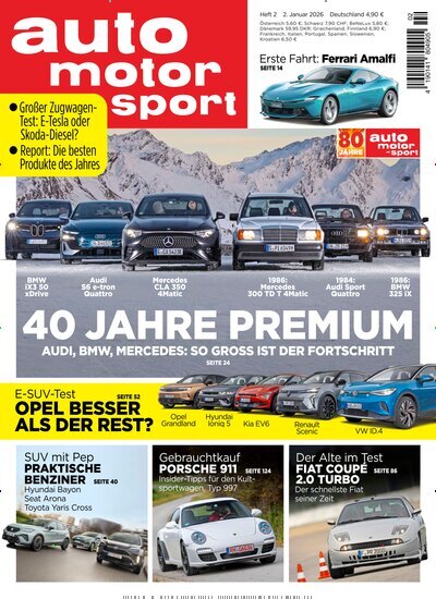 Titelbild der Ausgabe 2/2026 von auto motor und sport. Diese Zeitschrift und viele weitere Automagazine und Motorradzeitschriften als Abo oder epaper bei United Kiosk online kaufen.