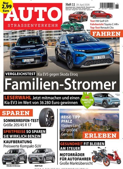 Titelbild der Ausgabe 11/2026 von Auto Straßenverkehr. Diese Zeitschrift und viele weitere Automagazine und Motorradzeitschriften als Abo oder epaper bei United Kiosk online kaufen.