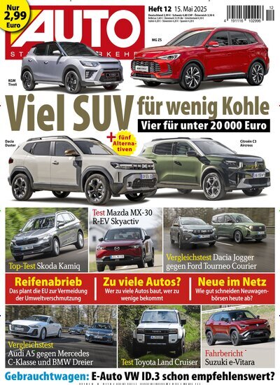 Titelbild der Ausgabe 12/2025 von Auto Straßenverkehr. Diese Zeitschrift und viele weitere Automagazine und Motorradzeitschriften als Abo oder epaper bei United Kiosk online kaufen.