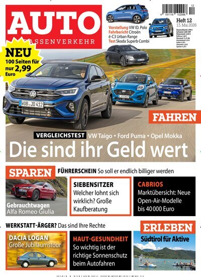Titelbild der Ausgabe 12/2026 von Auto Straßenverkehr. Diese Zeitschrift und viele weitere Automagazine und Motorradzeitschriften als Abo oder epaper bei United Kiosk online kaufen.