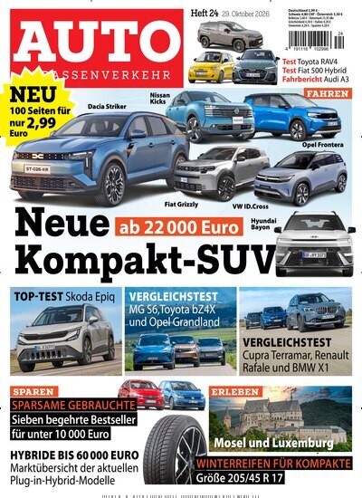 Titelbild der Ausgabe 24/2026 von Auto Straßenverkehr. Diese Zeitschrift und viele weitere Automagazine und Motorradzeitschriften als Abo oder epaper bei United Kiosk online kaufen.
