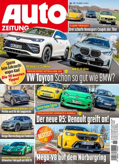Titelbild der Ausgabe 11/2025 von Auto Zeitung. Diese Zeitschrift und viele weitere Automagazine und Motorradzeitschriften als Abo oder epaper bei United Kiosk online kaufen.