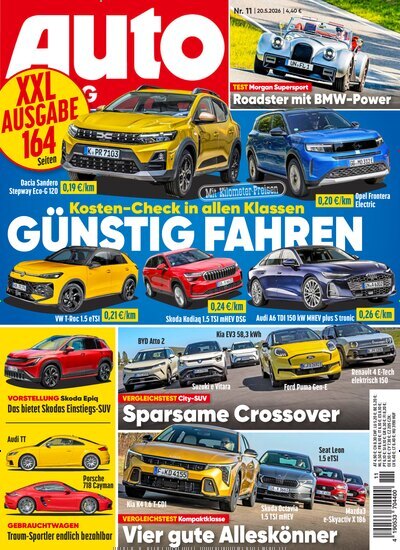 Titelbild der Ausgabe 11/2026 von Auto Zeitung. Diese Zeitschrift und viele weitere Automagazine und Motorradzeitschriften als Abo oder epaper bei United Kiosk online kaufen.