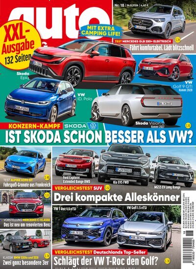 Titelbild der Ausgabe 18/2026 von Auto Zeitung. Diese Zeitschrift und viele weitere Automagazine und Motorradzeitschriften als Abo oder epaper bei United Kiosk online kaufen.