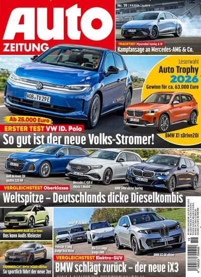 Titelbild der Ausgabe 19/2026 von Auto Zeitung. Diese Zeitschrift und viele weitere Automagazine und Motorradzeitschriften als Abo oder epaper bei United Kiosk online kaufen.