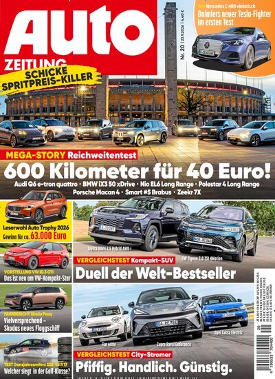 Titelbild der Ausgabe 20/2026 von Auto Zeitung. Diese Zeitschrift und viele weitere Automagazine und Motorradzeitschriften als Abo oder epaper bei United Kiosk online kaufen.