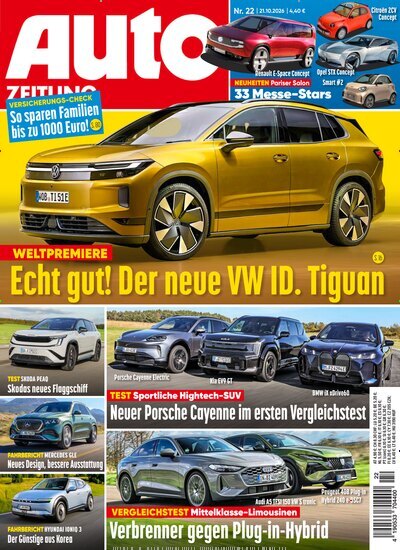 Titelbild der Ausgabe 22/2026 von Auto Zeitung. Diese Zeitschrift und viele weitere Automagazine und Motorradzeitschriften als Abo oder epaper bei United Kiosk online kaufen.