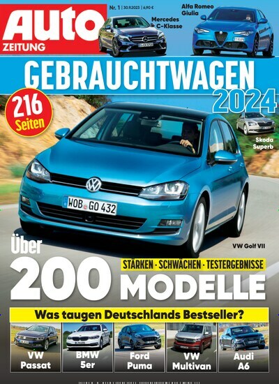 Titelbild der Ausgabe 1/2023 von Auto Zeitung Gebrauchtwagen. Diese Zeitschrift und viele weitere Automagazine und Motorradzeitschriften als Abo oder epaper bei United Kiosk online kaufen.