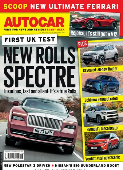 Titelbild der Ausgabe 48/2023 von Autocar. Diese Zeitschrift und viele weitere Automagazine und Motorradzeitschriften als Abo oder epaper bei United Kiosk online kaufen.
