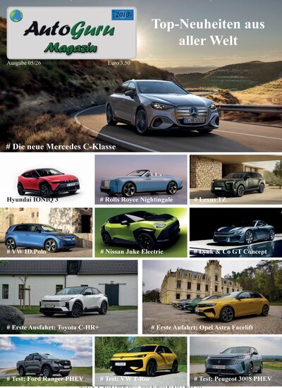 Titelbild der Ausgabe 5/2026 von AutoGuru Magazin. Diese Zeitschrift und viele weitere Automagazine und Motorradzeitschriften als Abo oder epaper bei United Kiosk online kaufen.