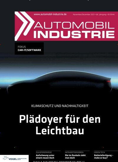 Titelbild der Ausgabe 7/2021 von Automobil Industrie. Diese Zeitschrift und viele weitere Industriemagazine und Handwerkmagazine als Abo oder epaper bei United Kiosk online kaufen.