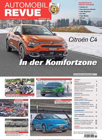 Titelbild der Ausgabe 11/2021 von Automobil-Revue. Diese Zeitschrift und viele weitere Industriemagazine und Handwerkmagazine als Abo oder epaper bei United Kiosk online kaufen.