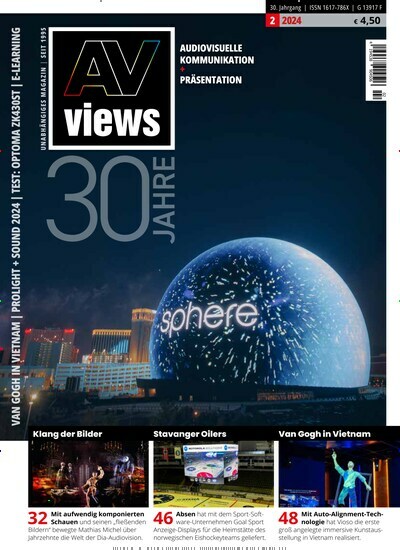 Titelbild der Ausgabe 2/2024 von AV-views. Diese Zeitschrift und viele weitere Logistikmagazine und Medienmagazine als Abo oder epaper bei United Kiosk online kaufen.