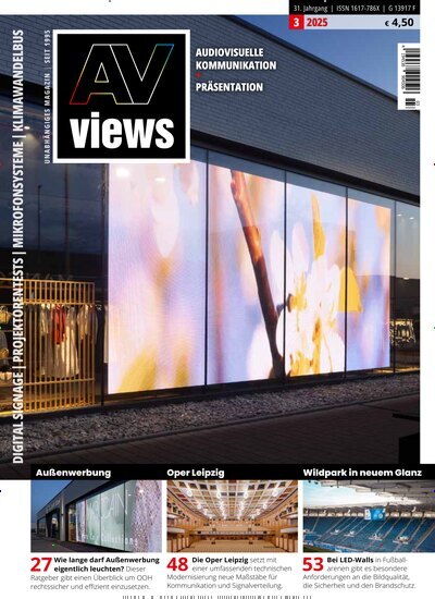 Titelbild der Ausgabe 3/2025 von AV-views. Diese Zeitschrift und viele weitere Logistikmagazine und Medienmagazine als Abo oder epaper bei United Kiosk online kaufen.