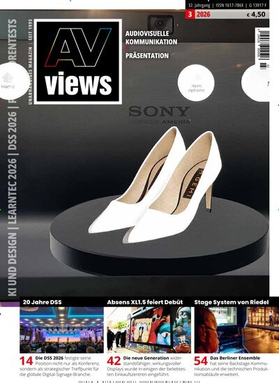 Titelbild der Ausgabe 3/2026 von AV-views. Diese Zeitschrift und viele weitere Logistikmagazine und Medienmagazine als Abo oder epaper bei United Kiosk online kaufen.