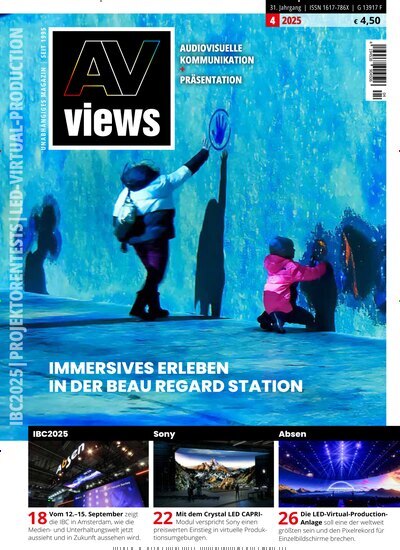 Titelbild der Ausgabe 4/2025 von AV-views. Diese Zeitschrift und viele weitere Logistikmagazine und Medienmagazine als Abo oder epaper bei United Kiosk online kaufen.