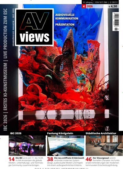 Titelbild der Ausgabe 4/2026 von AV-views. Diese Zeitschrift und viele weitere Logistikmagazine und Medienmagazine als Abo oder epaper bei United Kiosk online kaufen.