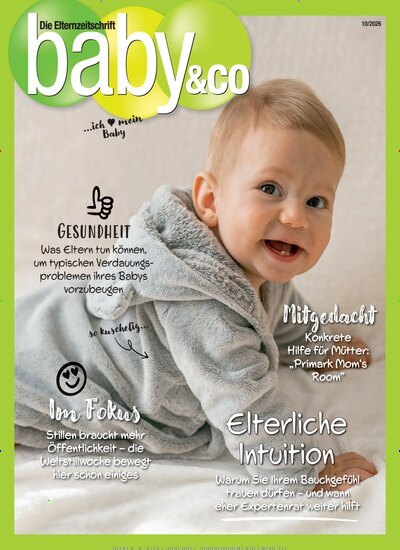 Titelbild der Ausgabe 10/2026 von Baby & Co.. Diese Zeitschrift und viele weitere Elternzeitschriften und Tierzeitschriften als Abo oder epaper bei United Kiosk online kaufen.