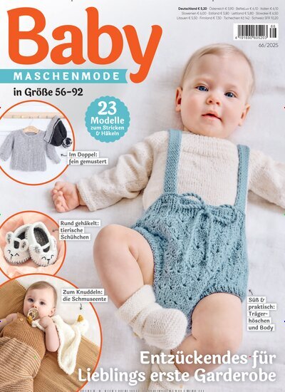Titelbild der Ausgabe 66/2025 von Baby Maschenmode. Diese Zeitschrift und viele weitere Modemagazine und DIY-Magazine als Abo oder epaper bei United Kiosk online kaufen.