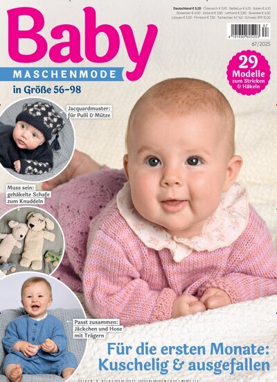 Titelbild der Ausgabe 67/2025 von Baby Maschenmode. Diese Zeitschrift und viele weitere Modemagazine und DIY-Magazine als Abo oder epaper bei United Kiosk online kaufen.