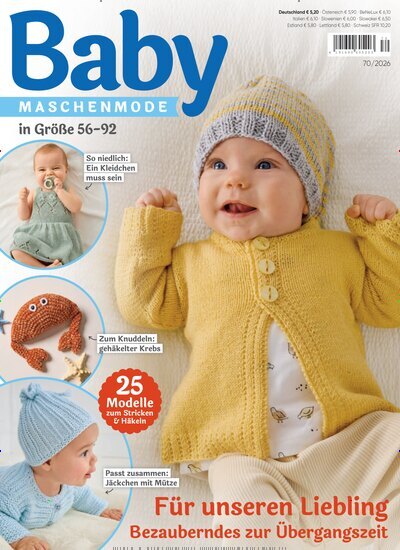 Titelbild der Ausgabe 70/2026 von Baby Maschenmode. Diese Zeitschrift und viele weitere Modemagazine und DIY-Magazine als Abo oder epaper bei United Kiosk online kaufen.