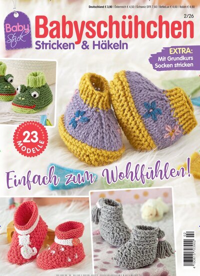 Titelbild der Ausgabe 2/2026 von BabyStrick. Diese Zeitschrift und viele weitere Modemagazine und DIY-Magazine als Abo oder epaper bei United Kiosk online kaufen.