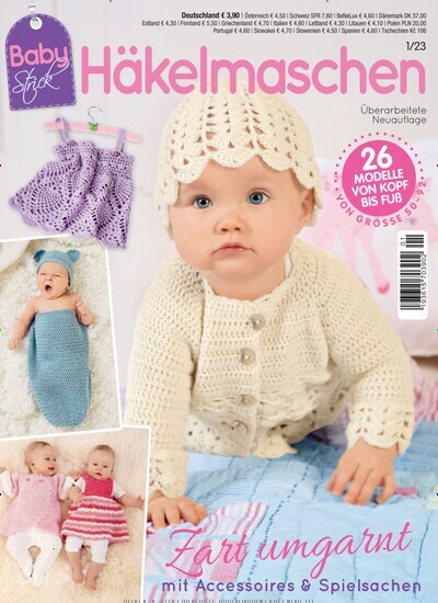 Titelbild der Ausgabe 1/2023 von BabyStrick Häkelmaschen. Diese Zeitschrift und viele weitere Modemagazine und DIY-Magazine als Abo oder epaper bei United Kiosk online kaufen.