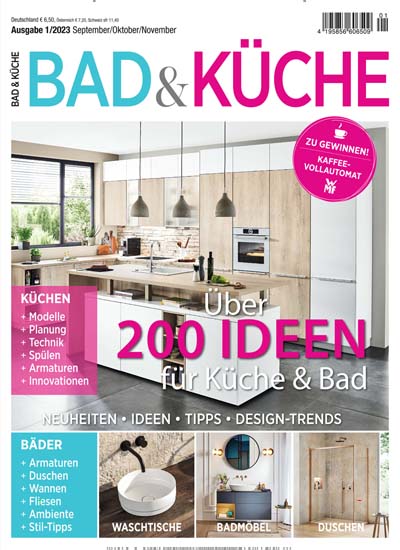 Titelbild der Ausgabe 1/2023 von Bad & Küche. Diese Zeitschrift und viele weitere Gartenzeitschriften und Wohnzeitschriften als Abo oder epaper bei United Kiosk online kaufen.